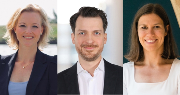 Konstant präsent - v.l.: Cathrin Wittekind (Toluna), Dr. Hannes Fernow (GIM Foresight) und Lena Kurzmann (Dialego) - Quelle: Maya Meiners Fotografie, GIM, Toluna